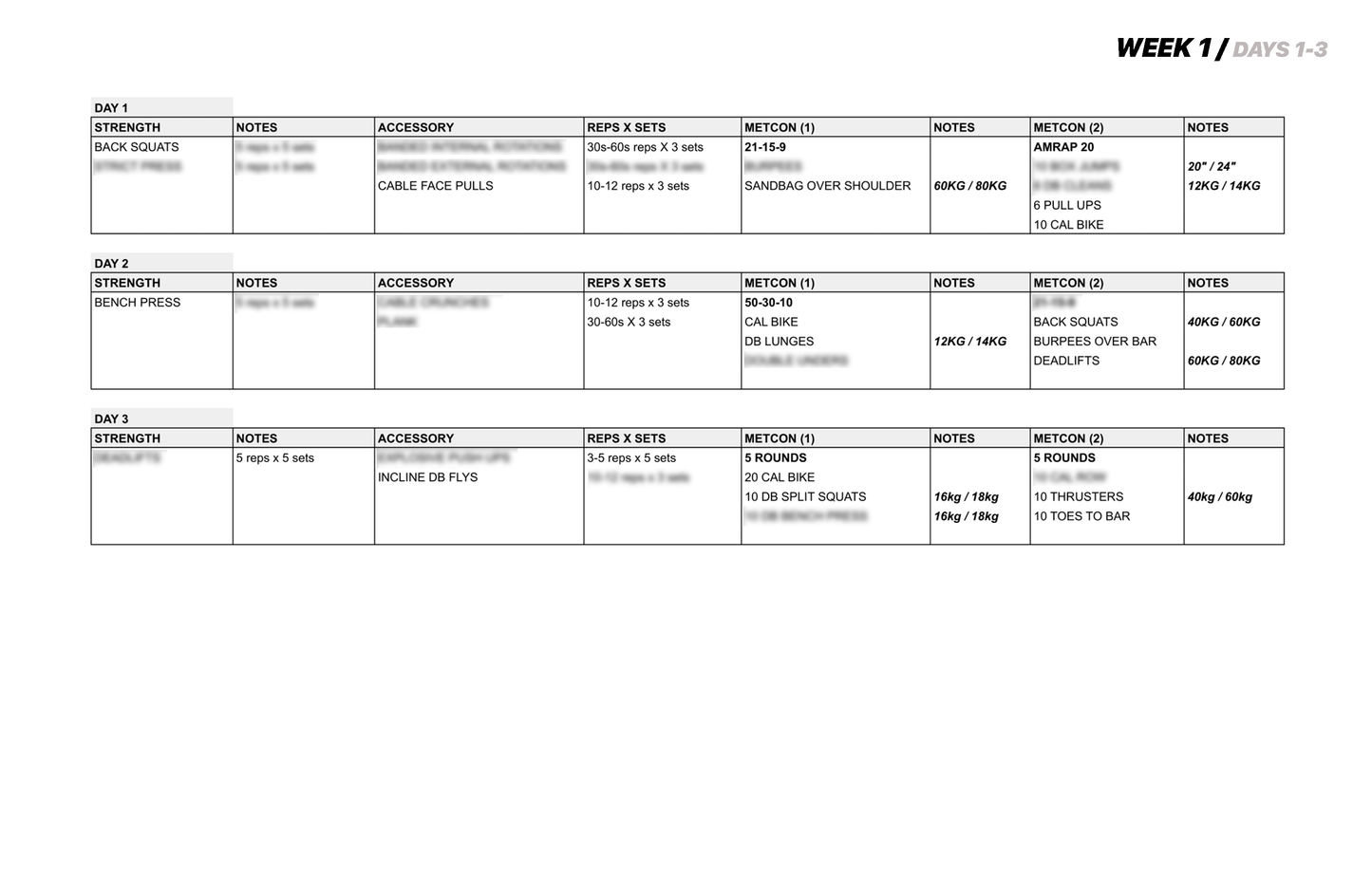 VASCULR CrossFit Workout Plan