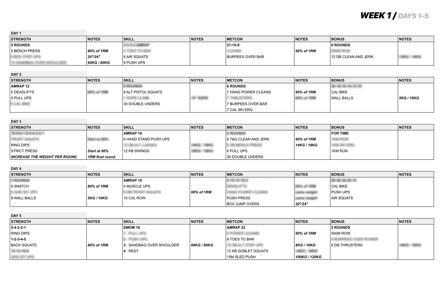 VASCULR 8 Weeks MetCon Plan