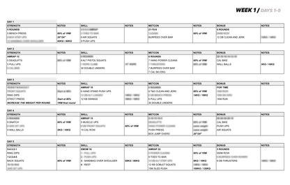 VASCULR 8 Weeks MetCon Plan